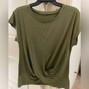 Forest Green T-shirt that twists in front